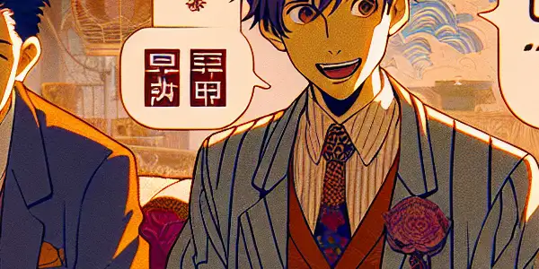 A humorous Japanese bedroom scene with exaggerated characters and playful subtitles contrasting traditional erotic visuals.<a href=