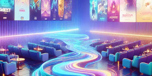 A sleek digital platform showcasing high-definition Japanese adult films with vibrant colors and smooth animations.